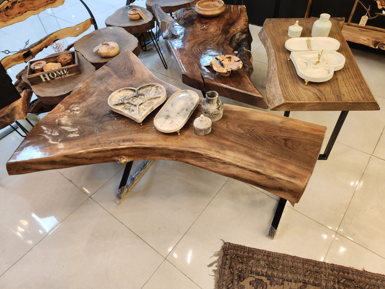 میز جلو مبلی چوب گردوی وحشی