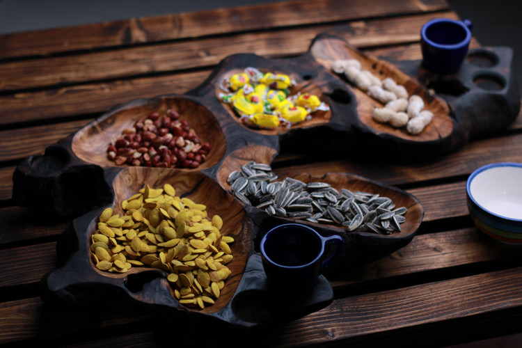 اردو خوری و مزه خوری چوب زیتون کهنسال یک تکه و دستساز