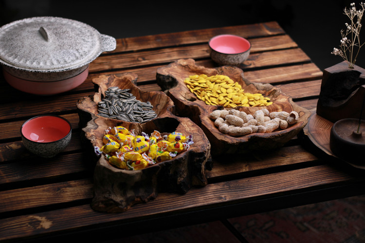 اردو خوری و مزه خوری چوب ریشه زیتون یک تکه و دستساز