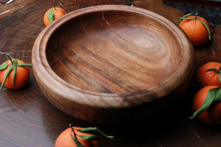 میوه خوری یک تکه و دستساز چوب گردوسیاه وحشی تیرداد