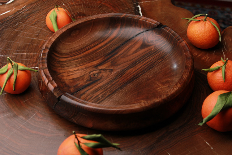 میوه خوری یک تکه و دستساز چوب گردوسیاه وحشی تیرداد