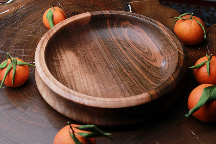 میوه خوری یک تکه و دستساز چوب گردوسیاه وحشی تیرداد