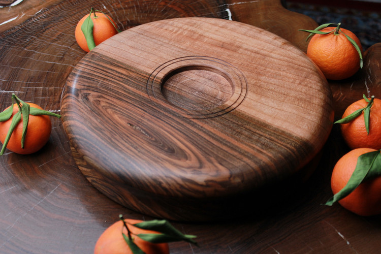 میوه خوری یک تکه و دستساز چوب گردوسیاه وحشی تیرداد